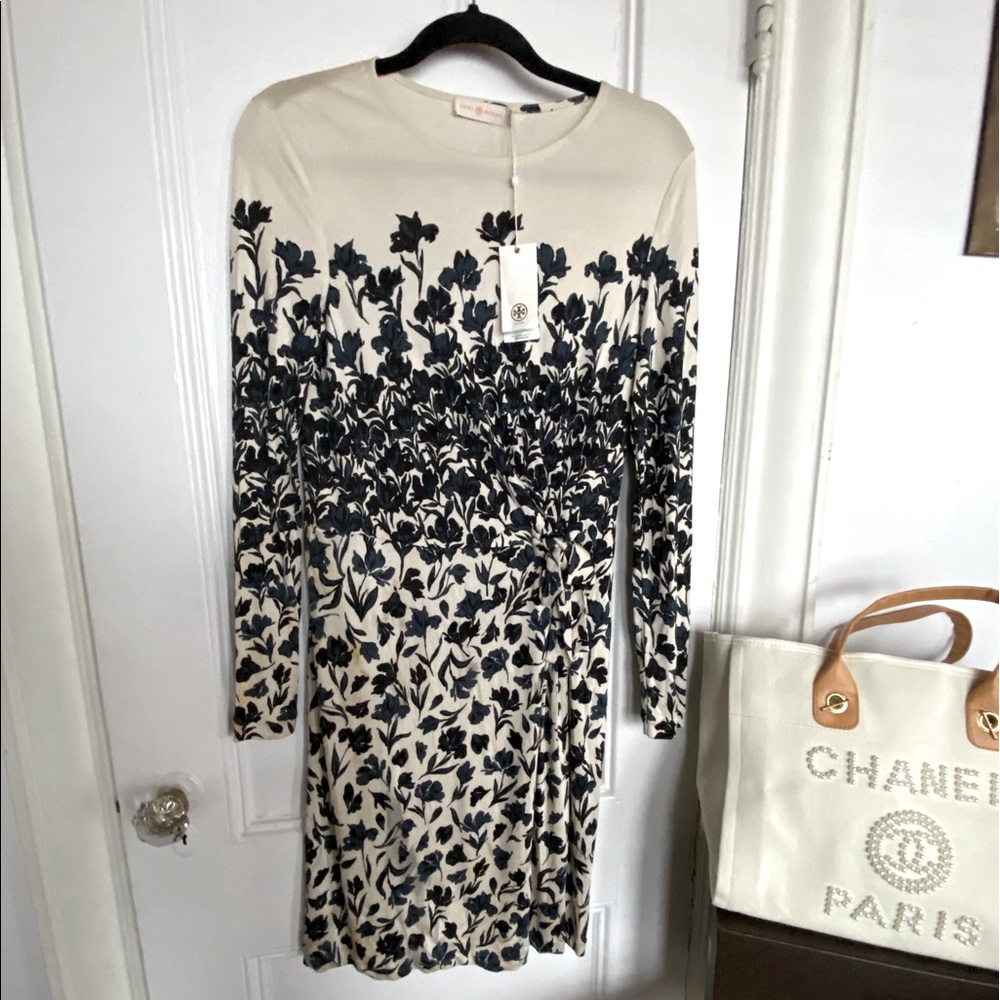 Tory Burch Floral Printed Long Sleeve Dress